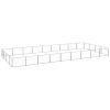 Dog Kennel Silver 387.5 ft² Steel