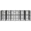 Outdoor Dog Kennel Steel 119 ft²