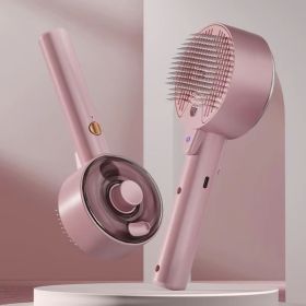 Cat Dog Steamy Brush Steam Brush Electric Sprayer For Massage Pet Grooming Tool Shedding 3 In 1 Electric Sprays Massage Combs (Color: pink)